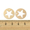 Brass Etched Metal Embellishments Pendants KKC-D001-10KCG-3