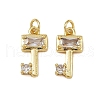 Brass Micro Pave Cubic Zirconia Pendants KK-S526-51G-1
