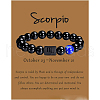 12 Constellation Natural Round Lapis Lazuli Beads Stretch Bracelets WGD22B0-03-1