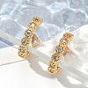 Golden Plated Brass Micro Pave Cubic Zirconia Cuff Earrings EJEW-L244-22B-2