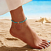 925 Sterling Silver Anklets AJEW-Z029-24G-4