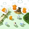 5Pcs Handmade Printed Porcelain Beads PORC-YW0001-18-2