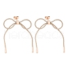 304 Stainless Steel Butterfly Stud Earrings DJEW-B108-10RG-2