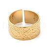 Ion Plating(IP) 304 Stainless Steel Eye Open Cuff Ring for Women RJEW-M149-35G-1