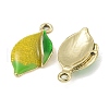Rack Plating Alloy Enamel Pendants FIND-M033-28G-2
