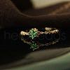 Simple Style Fashionable Personality 925 Sterling Silver Pave Cubic Zirconia Finger Rings FS-WG6A085-02-4