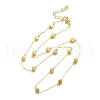 Heart Brass Link Chain Necklaces NJEW-M108-23G-2