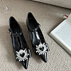 WADORN 4Pcs 2 Style Alloy Crystal Rhinestone Shoe Decorations FIND-WR0011-29B-6