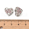 Rack Plating Alloy Rhinestone European Beads PALLOY-S189-46P-2