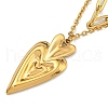304 Stainless Steel Hearat Pendant Necklaces NJEW-L182-002G-1