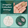 Brass Pendant Irregular Cabochon Settings KK-WH0079-105B-P-4