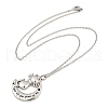 304 Stainless Steel Black Enamel Pet Urn Ashes Necklaces NJEW-K286-01A-P-4