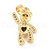 Brass Clear Cubic Zirconia Pendants ZIRC-J025-81G-03-3