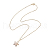Natural Paua Shell Pendant Necklaces NJEW-JN05141-08-4