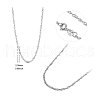 SHEGRACE Rhodium Plated 925 Sterling Silver Chain Necklaces JN737A-2