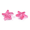 Transparent Spray Painted Glass Beads GLAA-N035-027-C04-3