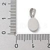Ion Plating(IP) 304 Stainless Steel Micro Pave Cubic Zirconia Pendants STAS-Z107-02P-02-3