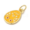 Rack Plating Brass Enamel Charms KK-B092-21G-02-2