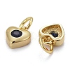 Brass Micro Pave Cubic Zirconia Charms KK-P192-07-4