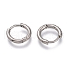 Tarnish Resistant 201 Stainless Steel Huggie Hoop Earrings EJEW-L256-05M-P-2