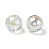 UV Plating Transparent Rainbow Iridescent Acrylic Beads TACR-D010-07B-3