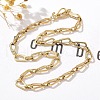 304 Stainless Steel Teardrop Link Chain Necklaces for Women NJEW-R012-02G-1