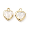 Shell Pearl Heart Charms PEAR-P004-65KCG-2