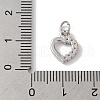 Rack Plating Brass & Clear Cubic Zirconia Pendants KK-L216-013P-3
