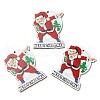 Single Face Christmas Printed Wood Big Pendants WOOD-D025-17-2