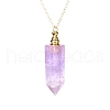 Natural Amethyst Perfume Bottle Pendant Necklace PW-WG2A891-40-1