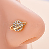 316L Surgical Stainless Steel Micro Pave Clear Cubic Zirconia L-Shaped Nose Rings WG5ADDF-22-1