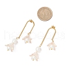 3 Pairs 304 Stainless Steel Glass Dangle Stud Earrings EJEW-JE06481-6