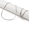 Tarnish Resistant 304 Stainless Steel Herringbone Chain Necklaces STAS-O053-17P-2