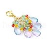 Glass Beaded Pendant Decorations HJEW-JM02801-02-4