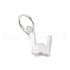925 Sterling Silver Letter Charms STER-C012-01S-W-1