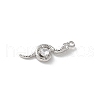 Brass Micro Pave Clear Cubic Zirconia Pendants KK-S505-03P-01-2