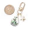Pot Culture Alloy Enamel Pendant Decorations HJEW-JM03286-3