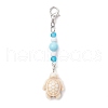 Ocean Theme Synthetic Turquoise Charm & Glass Beads Pendant Decorations HJEW-JM03155-01-2