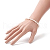 Mother's Day Jewellery Natural Pearl Rice Beaded Stretch Bracelet for Women BJEW-JB09314-3