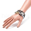 5Pcs 5 Style Natural Lava Rock & Natural Quartz & Synthetic Hematite Stretch Bracelets Set BJEW-JB08739-3