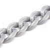 Handmade Opaque Acrylic Curb Chains AJEW-JB00925-07-2