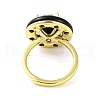 Rack Plating Round Brass Enamel Adjustable Rings RJEW-U004-01A-G-3