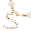 Natural Striped Agate & Quartz Crystal & Shell Pearl Round Beads Stretch Bracelets BJEW-JB11916-01-4