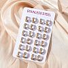 304 Stainless Steel Polishing Effect Hoop Earrings EJEW-M001-33P-2