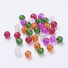 Baking Painted Crackle Glass Beads DGLA-X0006-8mm-09-2