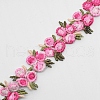 Flower Polyester Trim Ribbon OCOR-WH0057-18D-2