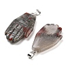 Natural African Bloodstone Carved Pendants G-K369-01P-08-2