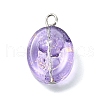 Transparent Glass Pendants PALLOY-JF02471-2