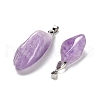 Natural Amethyst Pendants G-Z072-01P-2