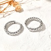 Non-Tarnish 304 Stainless Steel Grooved Hoop Earrings X-EJEW-M218-01B-P-5